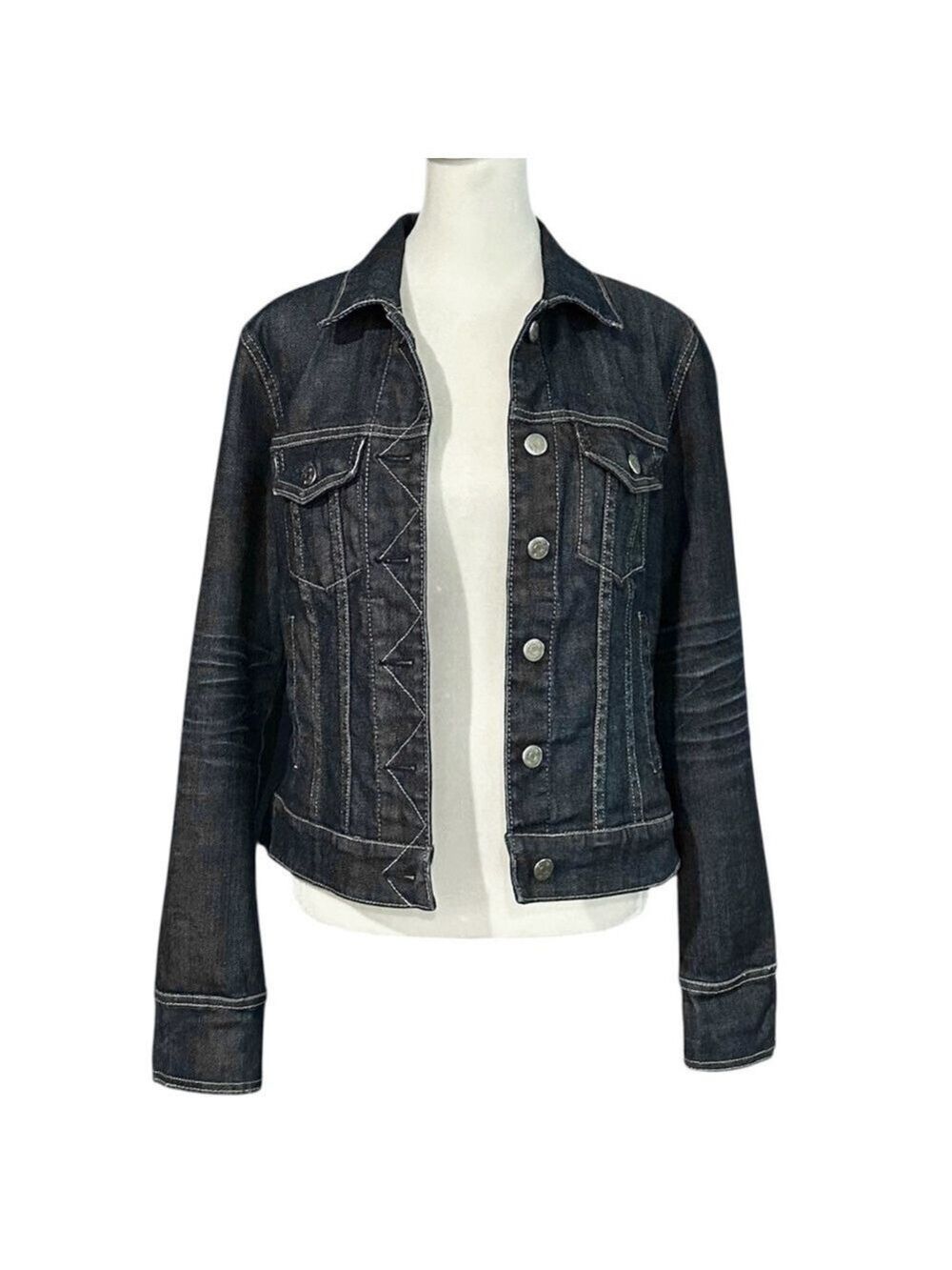 J. Crew Classic Jean Jacket with Pockets Blue Wash Denim Size Small